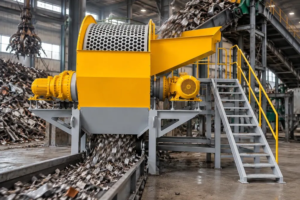 Selection Criteria and Drivetrain Configurations for Scrap Metal Double-Shaft Shredders