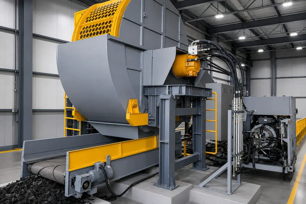 Double-Shaft Shredder Sizing and Heavy-Duty Rotor Configuration for Ferrous Metal Shredding