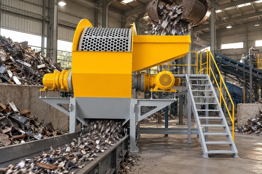 Scrap Metal Double-Shaft Shredder Drive Selection: Hydraulic Drive vs. Gearbox Reducer